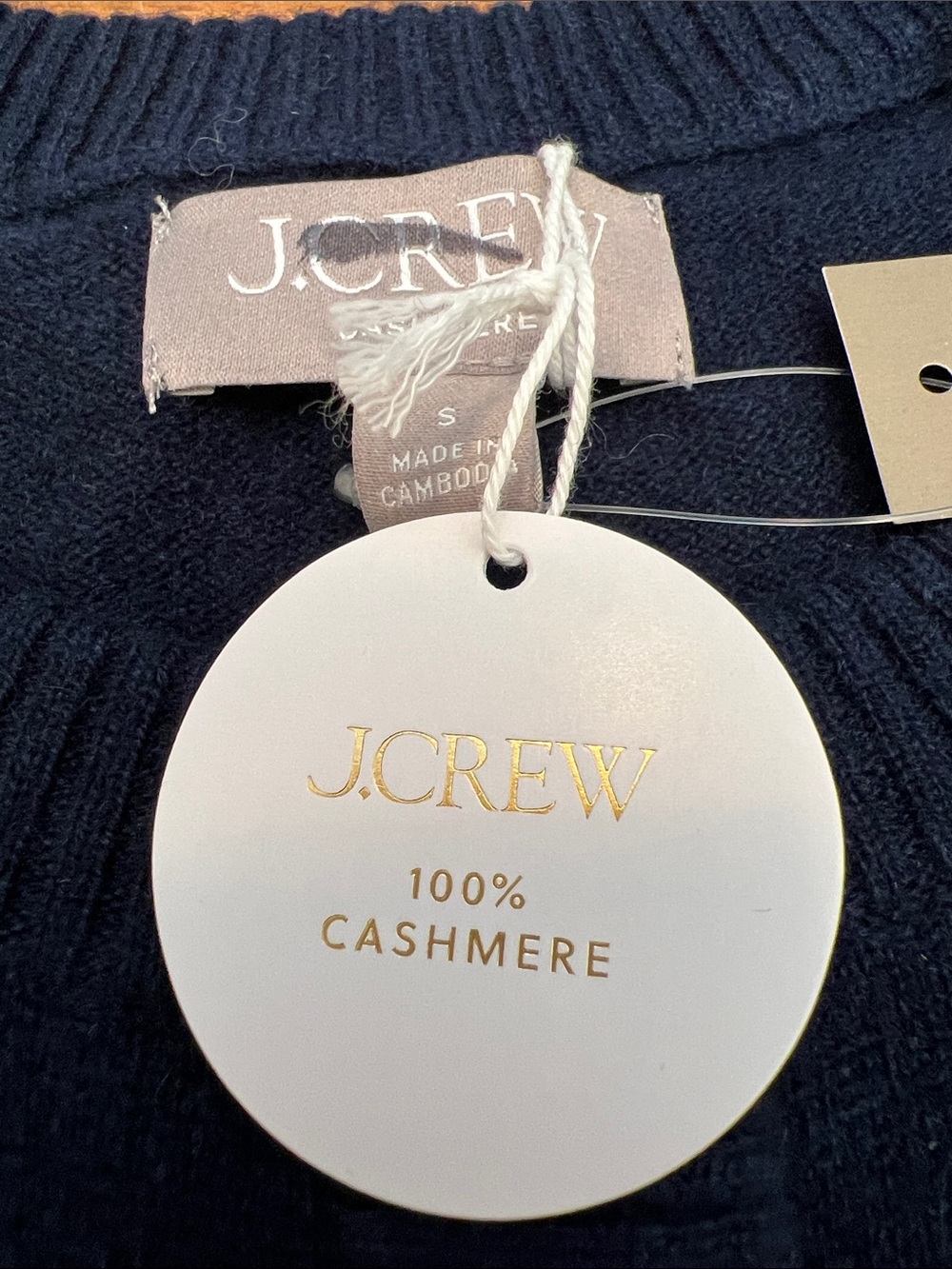 Classic Crewneck Button-Front Sweater - Navy - Picture 6 of 11